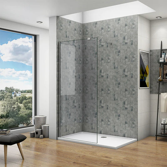 700-1400x1850mm Walk-in Wet Room Shower screen 8mm NANO glass