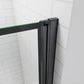 800x1400mm AICA Matt Black Frame Pivot Bath Shower Screen Black Silk Door Panel