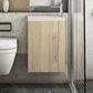 440×600 Bathroom Vanity Unit with Basin Oak Single Door Storage