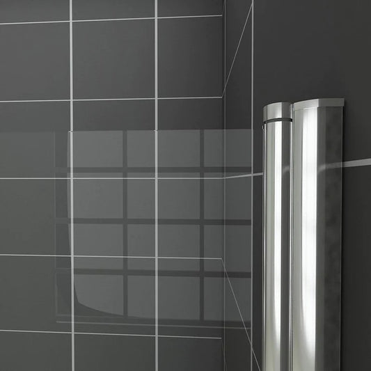 800mm wide Chrome 180 degrees Pivot Shower Bath Screen Easy,with Towel Rail