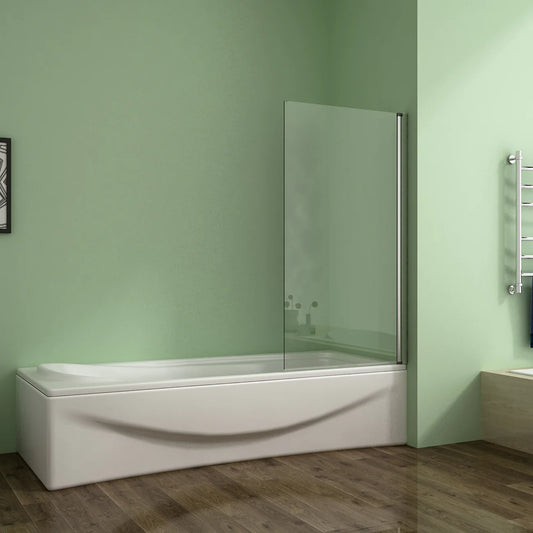 800x1400mm Chrome 180 degrees Pivot Shower Bath Screen Glass Door