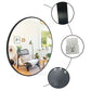 Modern Round Glass Mirror | Black Frame | Wall Mounted Vanity