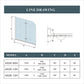 2 Fold EasyClean Shower Pivot Bath Screen 1200|1000| 900X1400mm 180 degrees Hinge Chrome