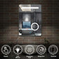 Bathroom LED Mirror with Demister Pad and 3x Magnification | Single Touch | IP44