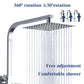 Bathroom Thermostatic Shower Mixer Set 8" Stainless steel Top Spray Single Function Handheld Shower Set(17)