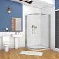 Offset Quadrant Shower Enclosures Shower Door Shower Cubicle Chrome Frame 1900mm Height