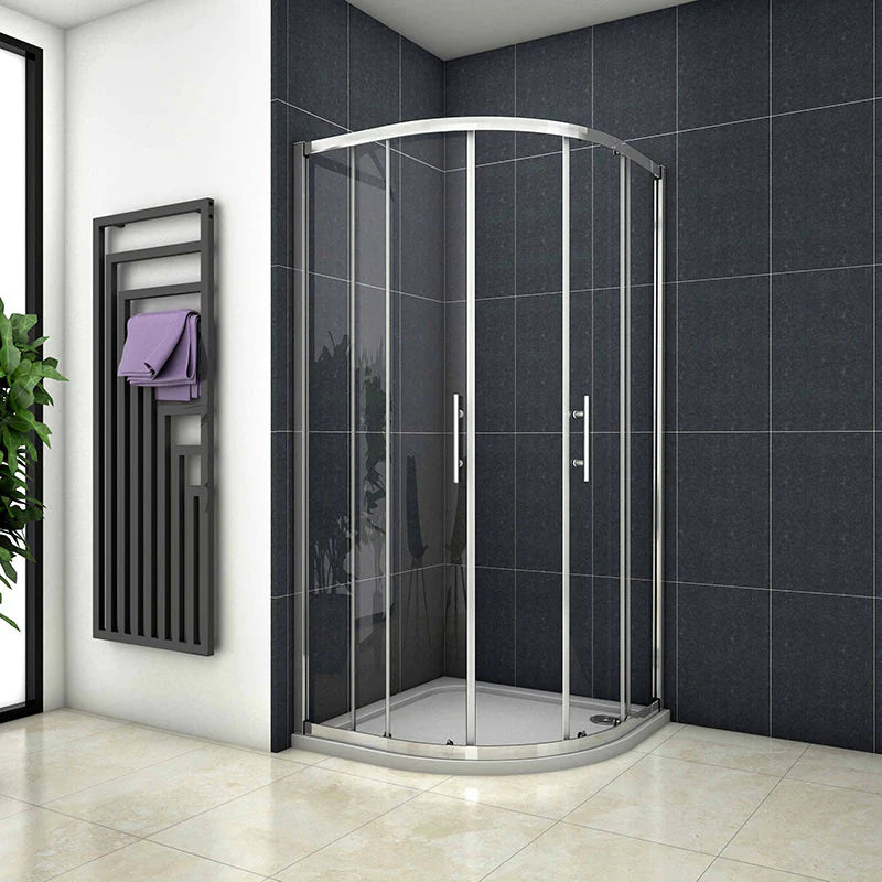 Quadrant Shower Enclosure Equal Chrome Frame Corner Cubicle 760-1000 x 760-1000 x 1900mm H