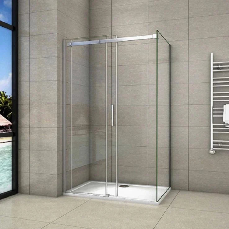 1000mm|1100mm|1200mm|1400mm Sliding Shower Door,700-900mm Side panel, 1950mm Height