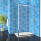 Sliding shower Enclosure Stone slimline Tray Tempered Clear Glass 1850mm Height