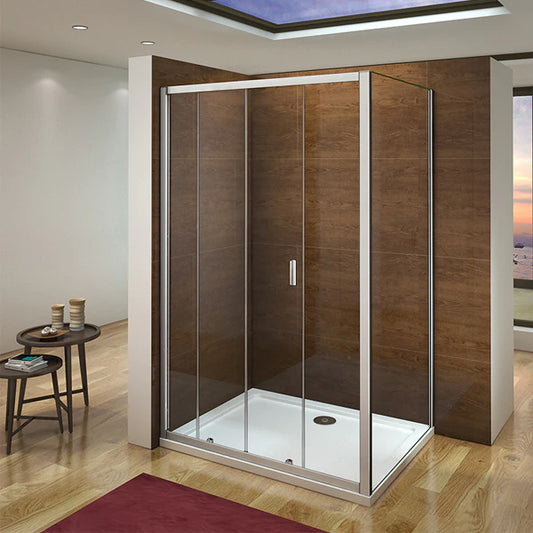 1000 - 1400mm x H.1850 Sliding Shower Door, 700-900mm side panel,Tray optioanl