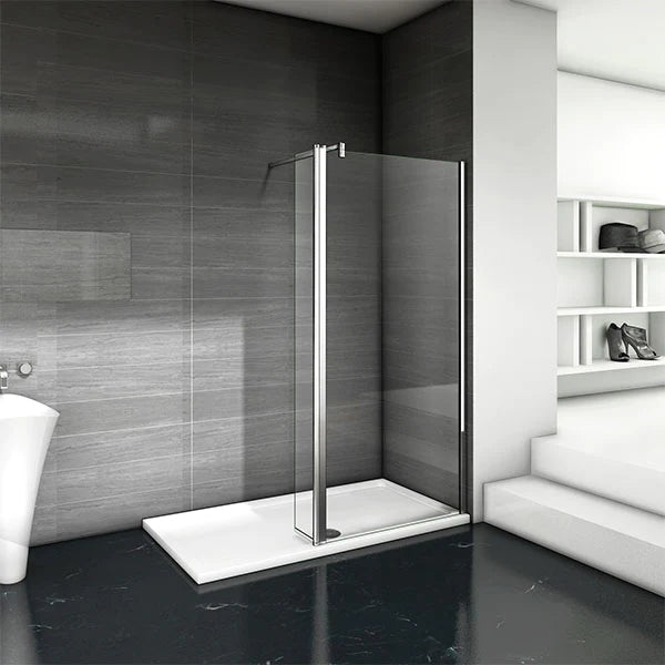 Shower Enclosure 70-140cm+30cm Screen Panel 8mm NANO Glass 200cm Height