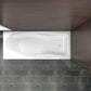 25cm | 30cm | 35cm | 70cm | 80cm Square Cut Fixed Panel Over Bath Shower Screen 1400mm Height