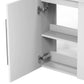 440mm Cloakroom Bathroom Sink Vanity Unit with Basin Wall Hung Compact White Grey Door Unit