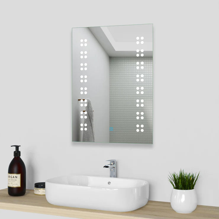 Bathroom Mirror with LED Lights, Anti Fog Wall Mounted 500 x 700mm