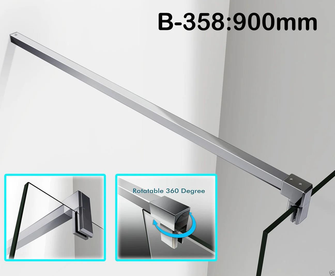 support bar (All sizes) aluminium zinc alloy wet room screen walk in shower accessories