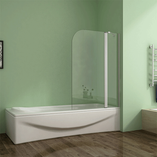 1000x1400mm 180 degreesPivot Bath Shower Screen Glass Over Double Door Panel