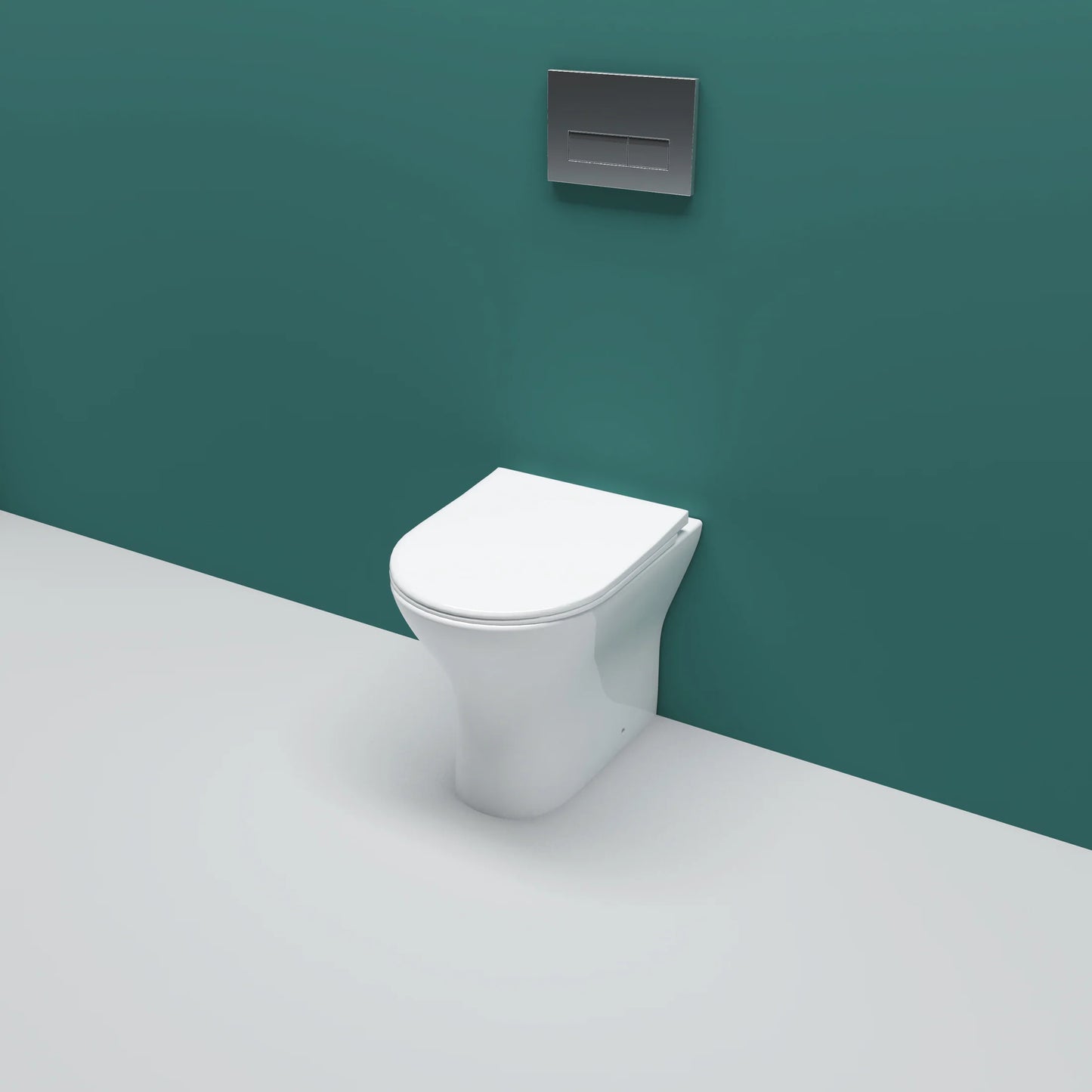 Modern Back To Wall Toilet Short Projection Soft Close Seat Bathroom WC