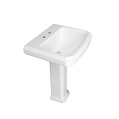 Traditional Pedestal Basin Sink Full Floorstanding - 2 Tap Hole