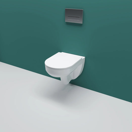 Wall HungToilet Modern Pan Cloakroom UF Soft Close Seat Round