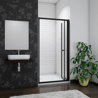 Bi fold Shower Door Shower Enclosure black