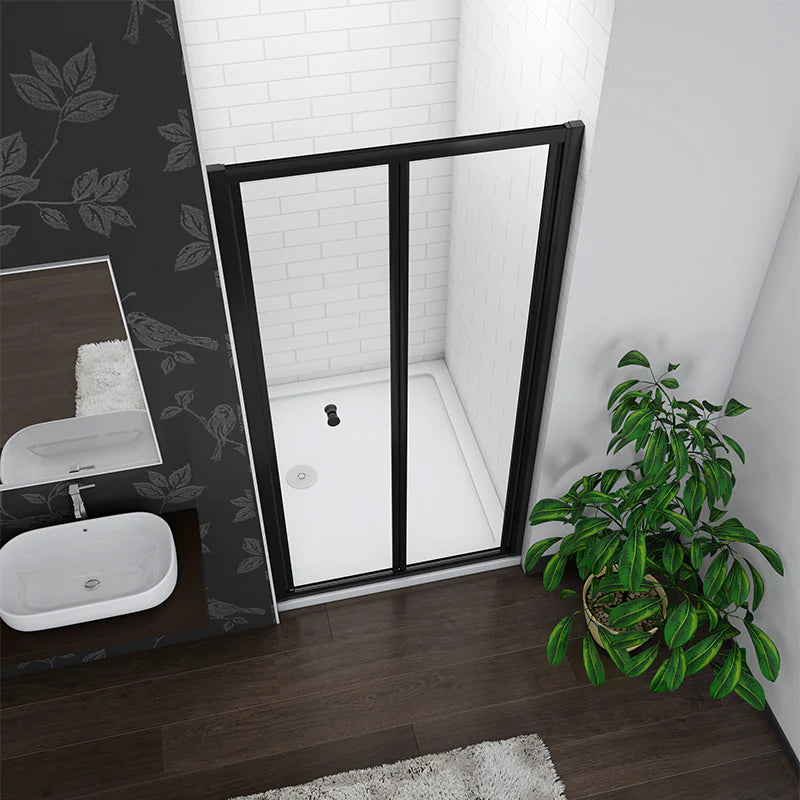 Bi fold Shower Door Shower Enclosure black