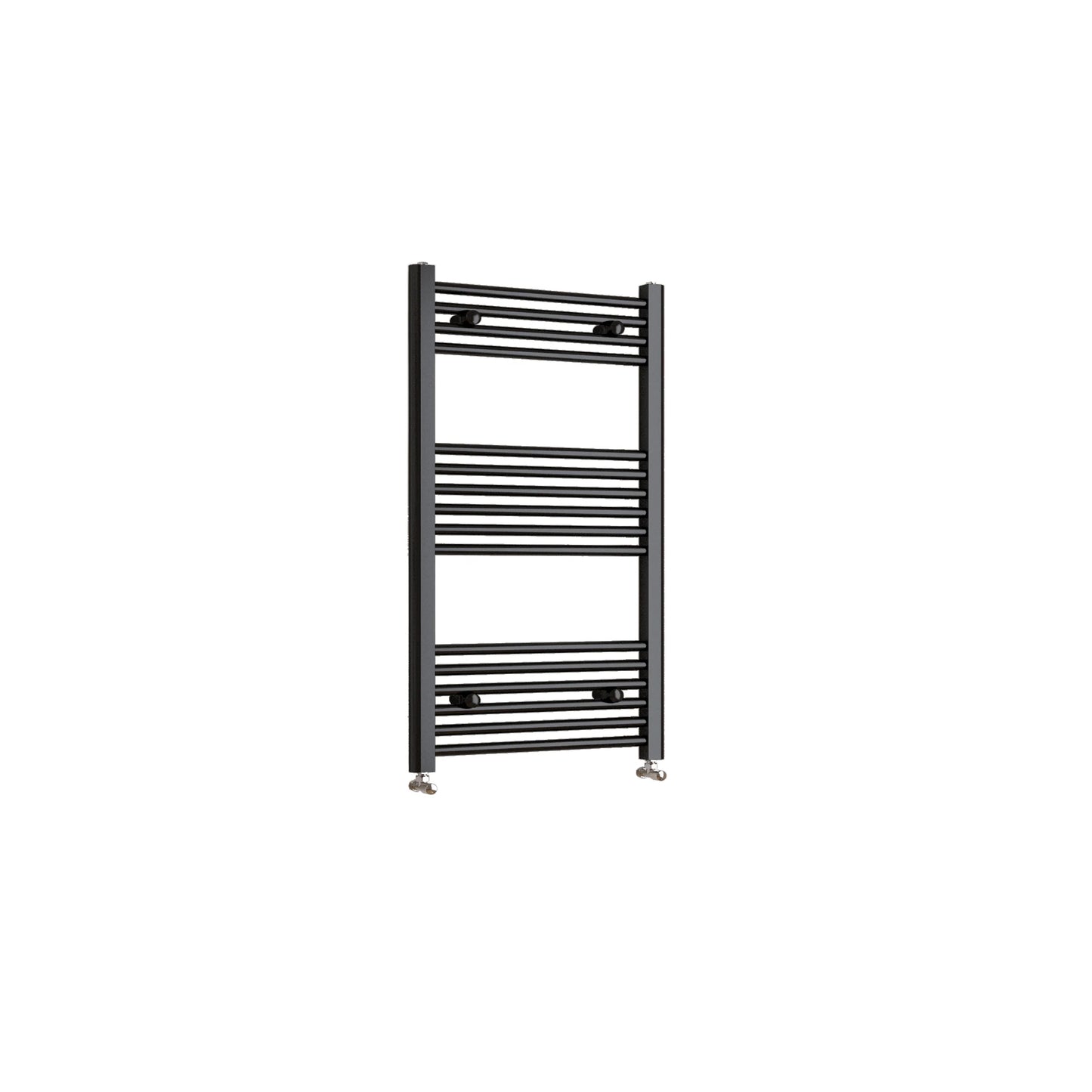 Matt Black Bathroom Central Heating Towel Rail Straight Designer Ladder Radiator Warmer