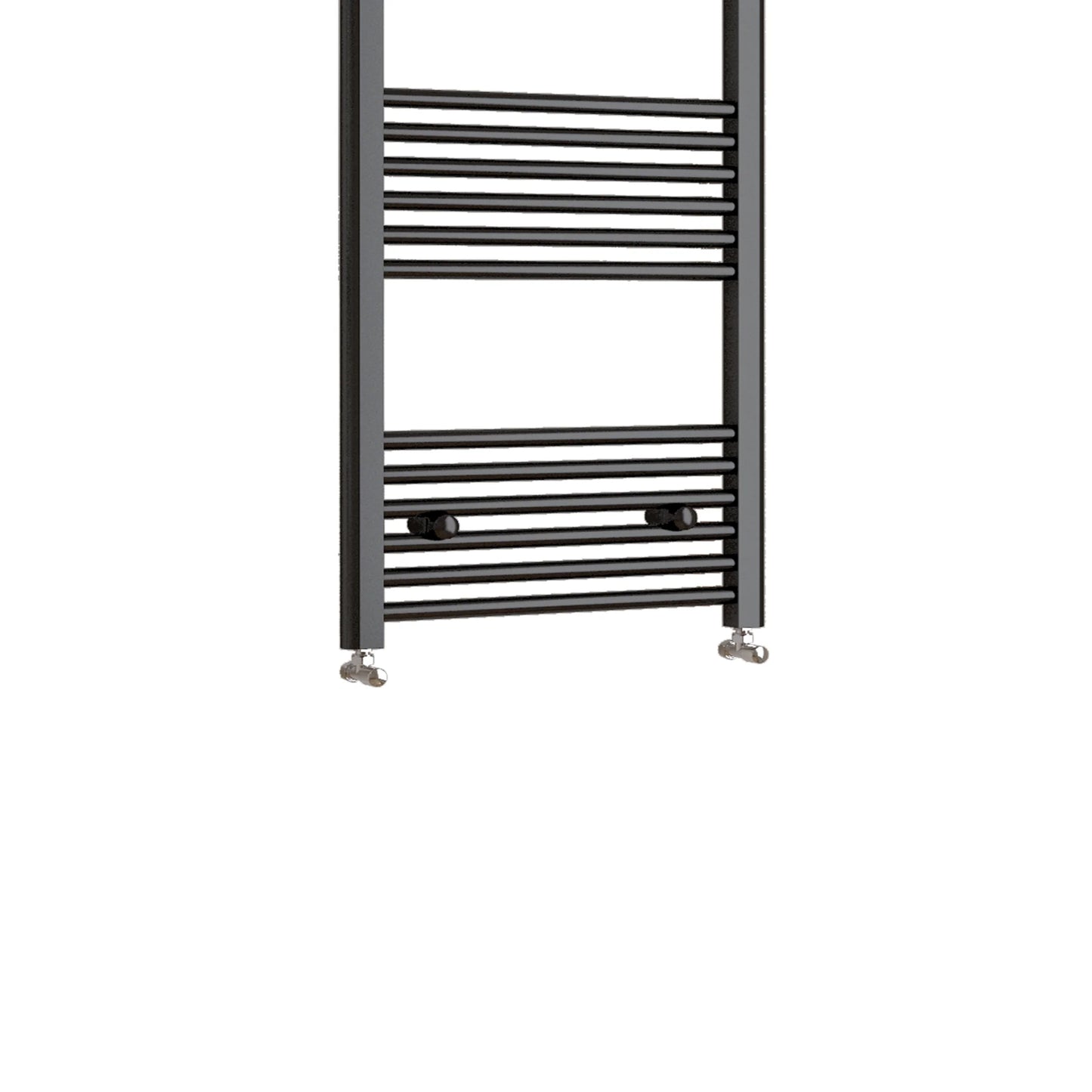 Matt Black Bathroom Central Heating Towel Rail Straight Designer Ladder Radiator Warmer