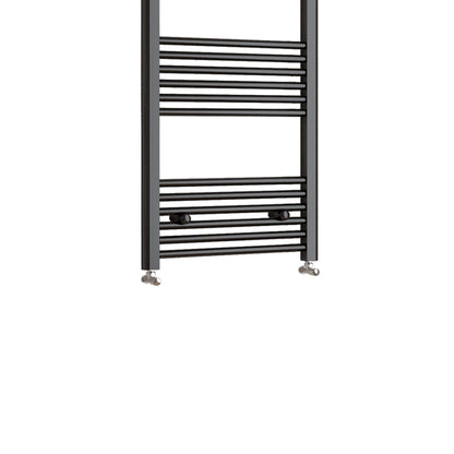 Matt Black Bathroom Central Heating Towel Rail Straight Designer Ladder Radiator Warmer