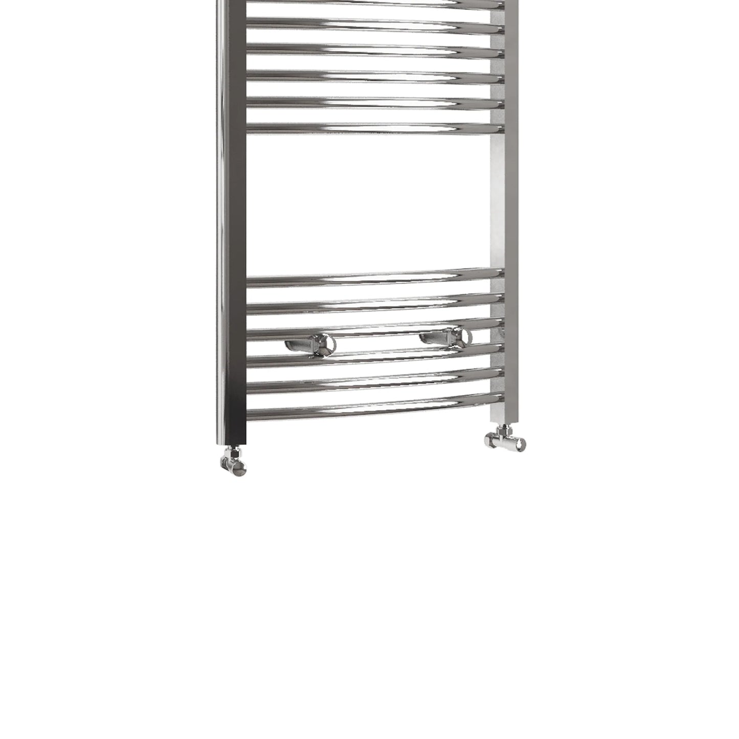 Chrome Bathroom Central Heating Towel Rail Curved Designer Ladder Radiator Warmer