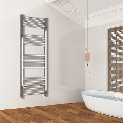 Chrome Bathroom Central Heating Towel Rail Straight Designer Ladder Radiator Warmer