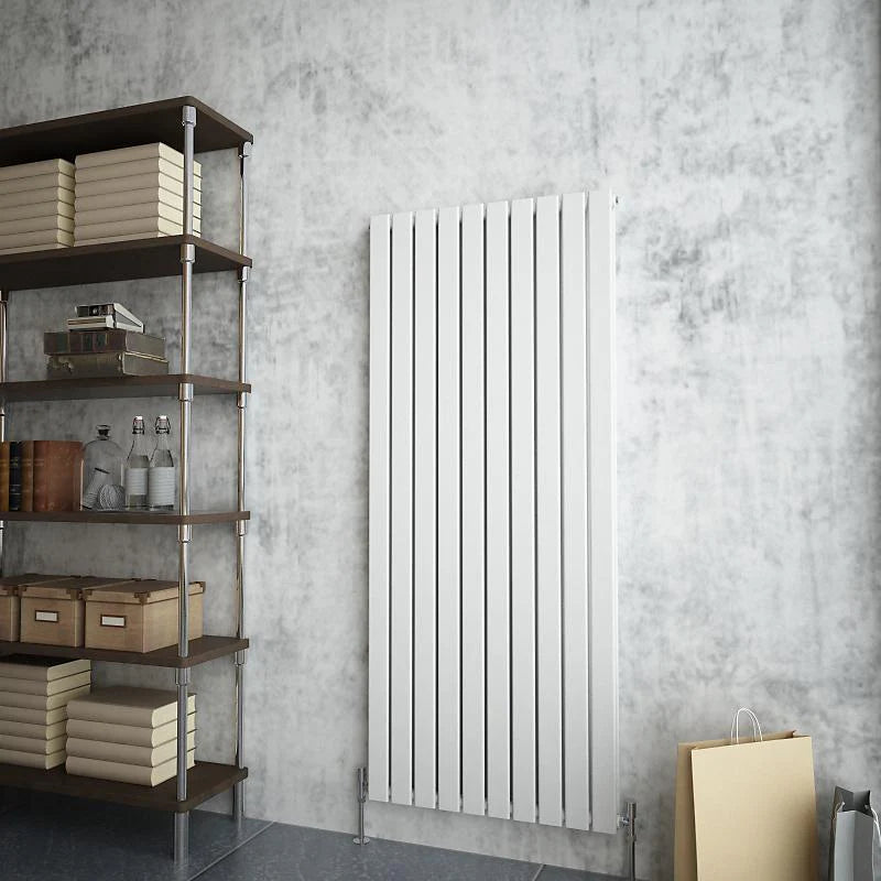 Tall Vertical Flat Panel Anthracite & White & Black Central Heating Radiator