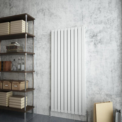 Tall Vertical Flat Panel Anthracite & White & Black Central Heating Radiator