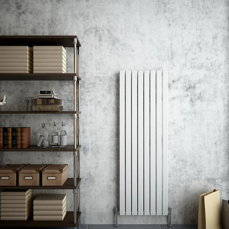 Tall Vertical Flat Panel Anthracite & White & Black Central Heating Radiator