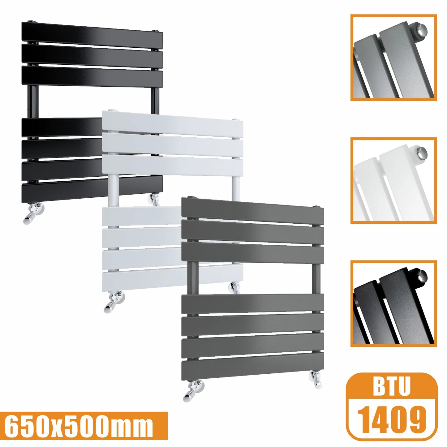 Towel Rail Bathroom Radiator Flat Panel Ladder Designer Rads