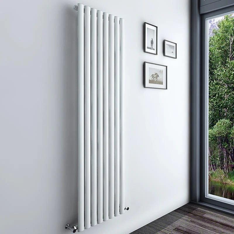 Oval Column White & Anthracite & Black Tall Vertical Central Heating Radiator