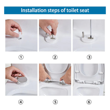 Bathroom Rimless Wall Hung Toilet Soft Close Seat WC White Ceramic Round