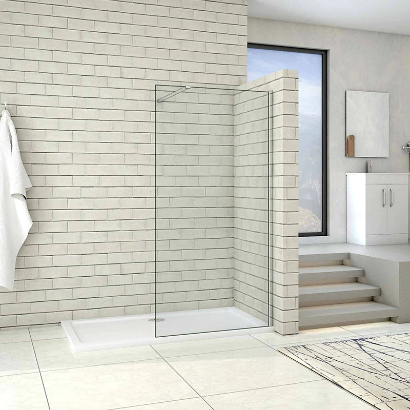 Height 2000mm,Walk in Wet Room Shower screen, 8mm NANO glass 700-1400mm Width