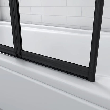 4/5 Fold Folding Bath Shower Screen Panel 900/1000/1200x1400mm Black Frame