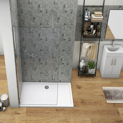 700-1400mm Walk in Wet Room Shower screen,8mm NANO glass,1850 1950 2000 Height