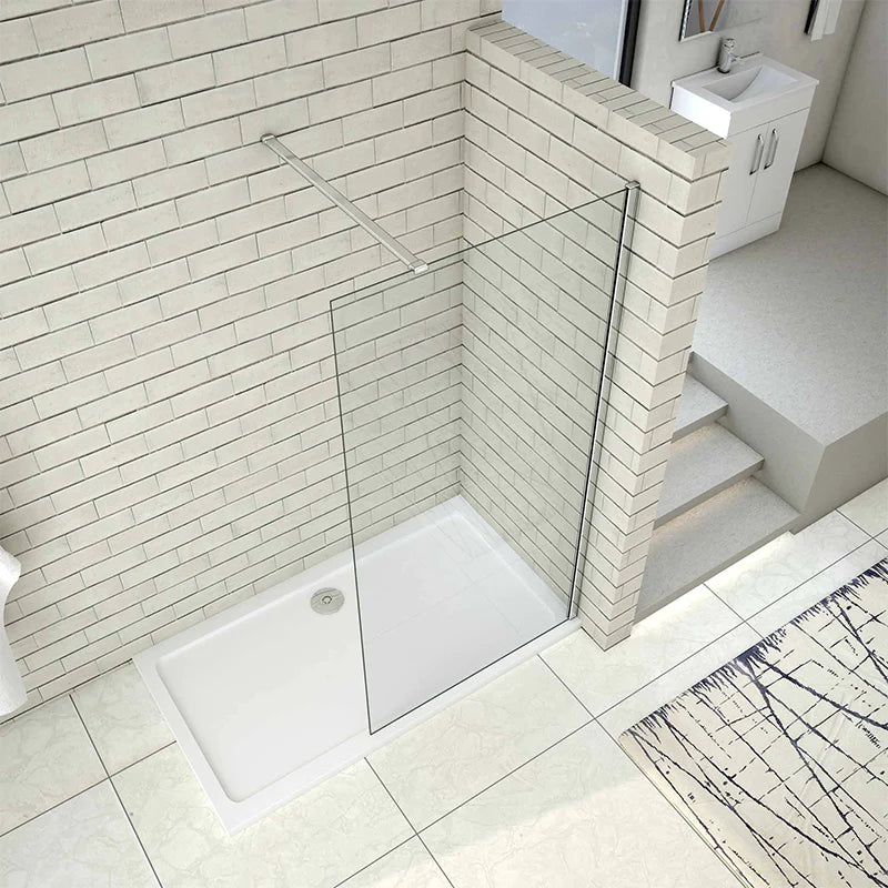 Height 2000mm,Walk in Wet Room Shower screen, 8mm NANO glass 700-1400mm Width