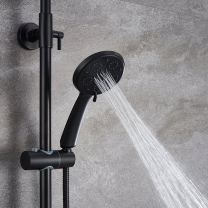 Bathroom Thermostatic Shower Mixer Set 9" Stainless steel Top Spray 3 Function Handheld Shower