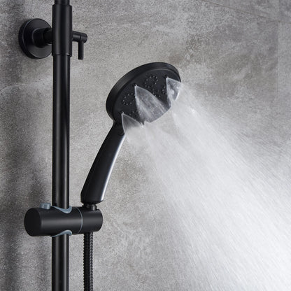 Bathroom Thermostatic Shower Mixer Set 9" Stainless steel Top Spray 3 Function Handheld Shower