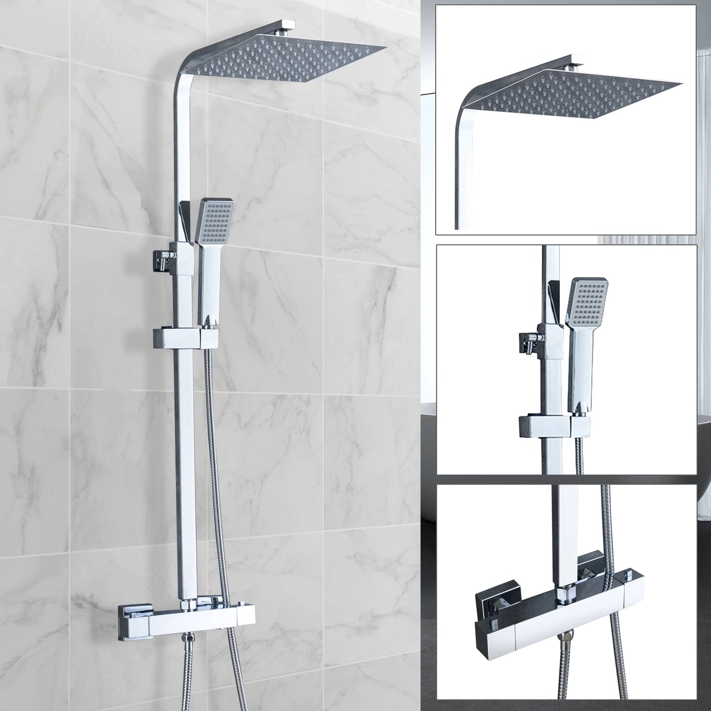 Bathroom Shower 38 Degrees Constant Temperature Shower, Single Function, Height Can Be Adjusted Freely.