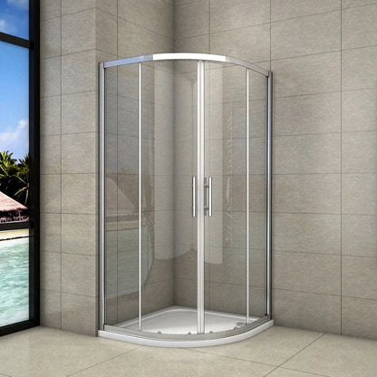 Chrome Quadrant Shower Enclosure shower cubicle 1900mm height