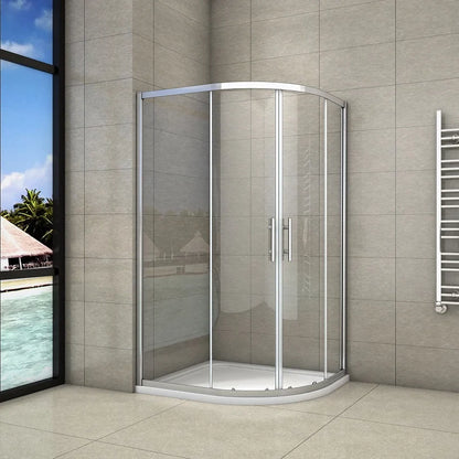 Chrome Quadrant Shower Enclosure shower cubicle 1900mm height