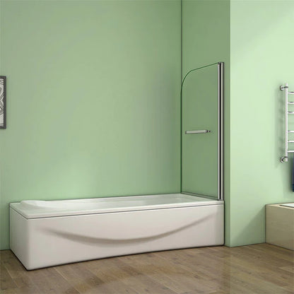 180 Pivot Bath Screen 800x1400mm degree clear Glass Over Bath Shower Door Screen Panel with Towel Rail Rack