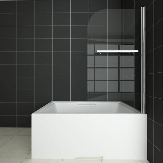 800mm wide Chrome 180 degrees Pivot Shower Bath Screen Easy,with Towel Rail