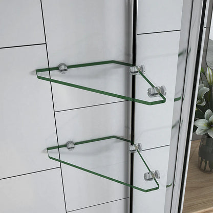 1000X1500mm Chrome Pivot Shower Bath Screen Easyclean,glass shelves