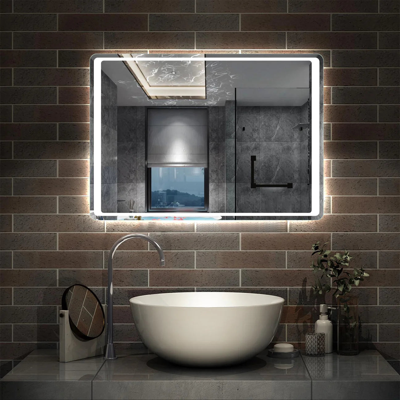 LED Bathroom Mirror Light with Motion Sensor,Anti Fog