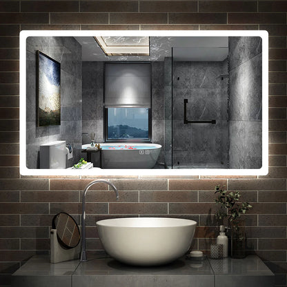 LED Bathroom Mirror with Demister Pad and Bluetooth Speaker|3 Colors|Touch Switch|IP44